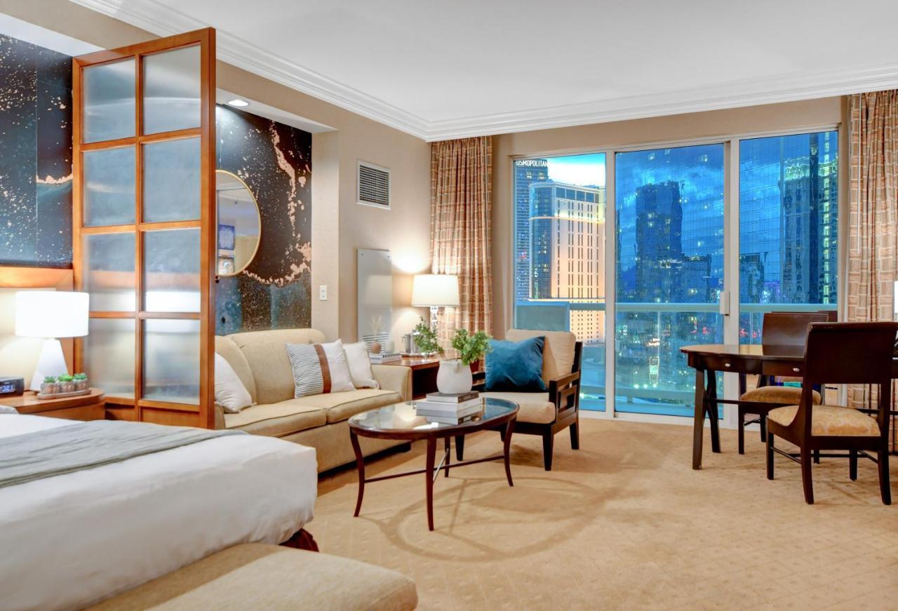 Balcony Full Strip View Suite Mgm Signature Free Valet Las Vegas Buitenkant foto
